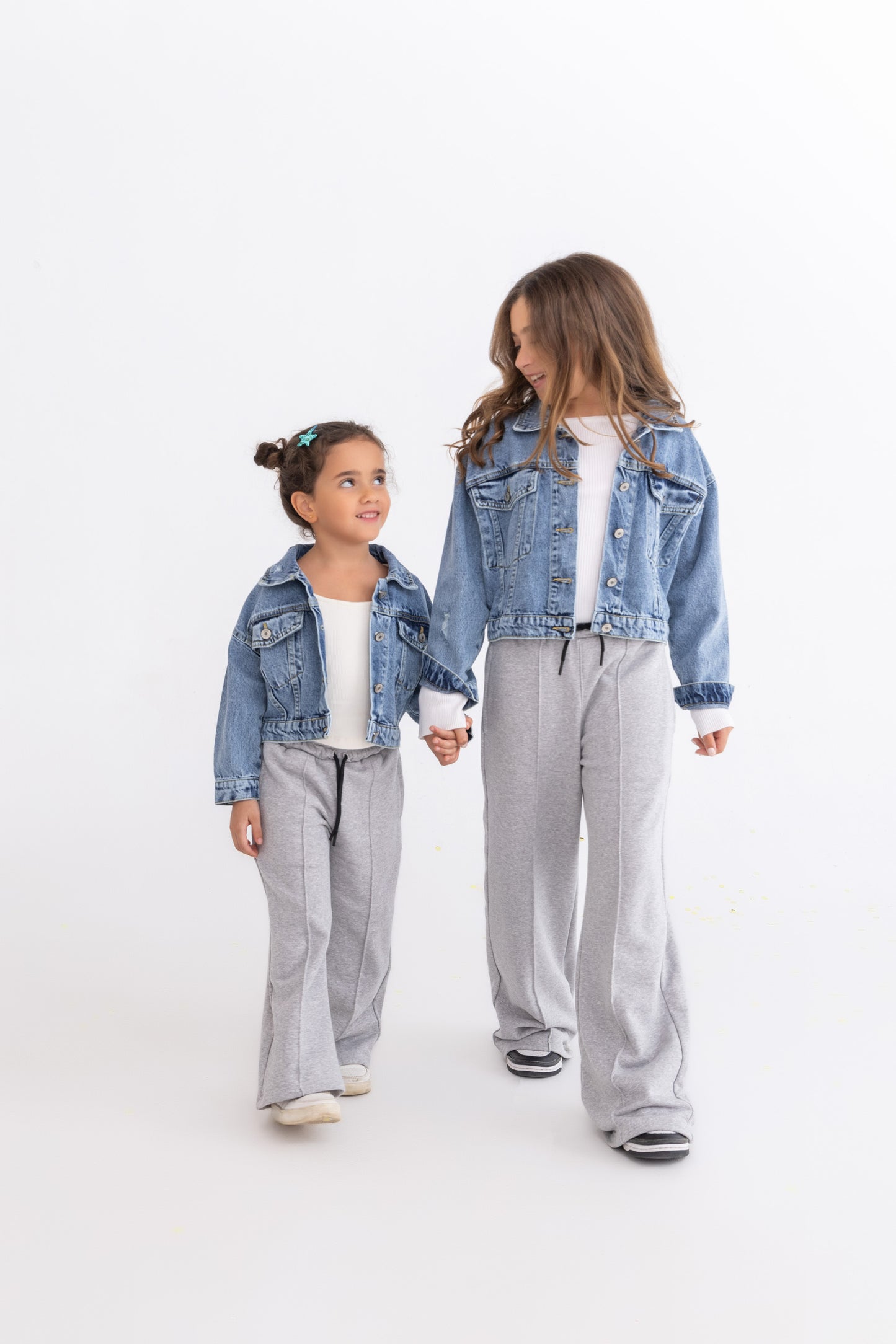 Light grey straight leg plush trousers