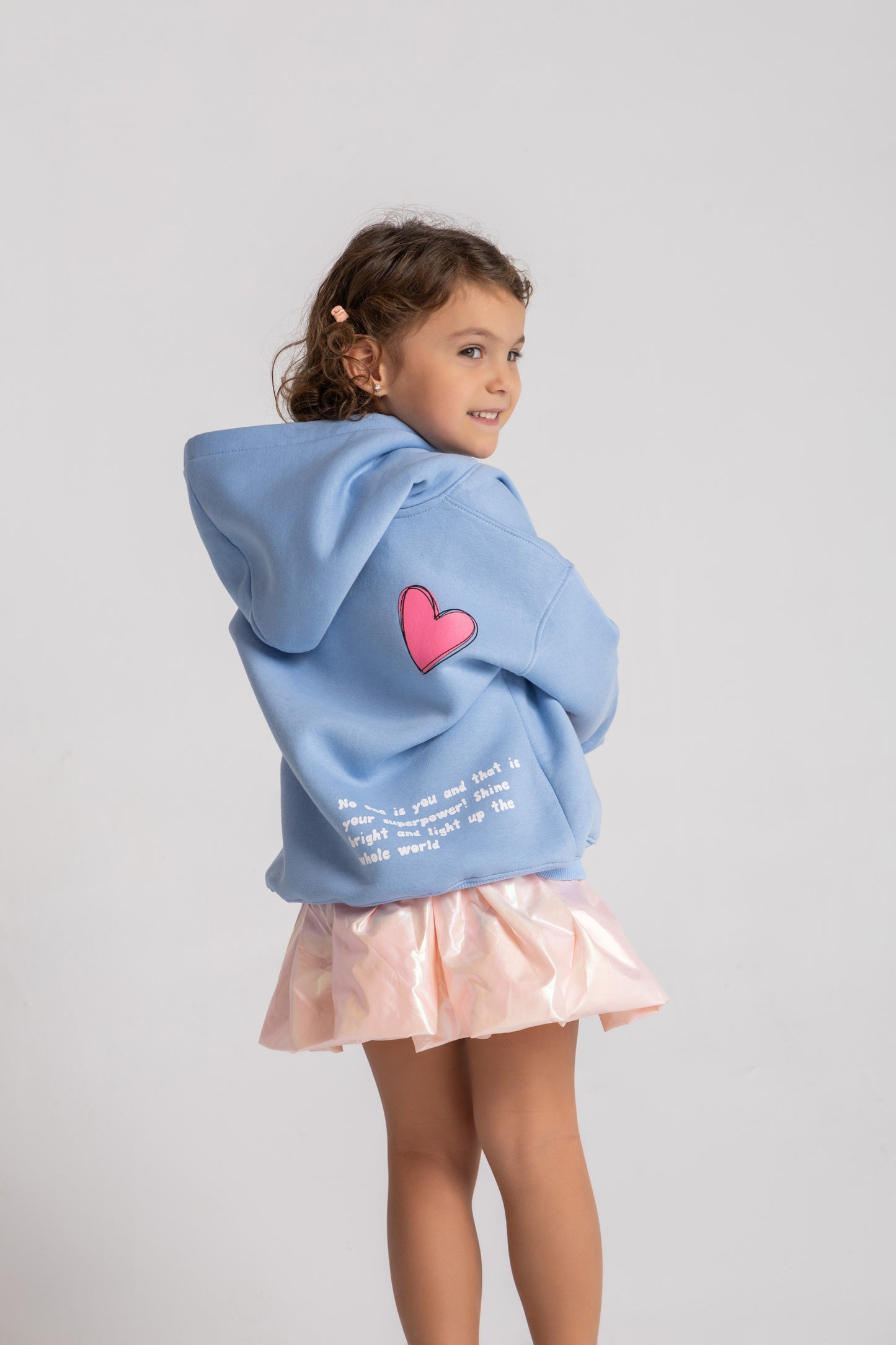 Baby blue shine hoodie