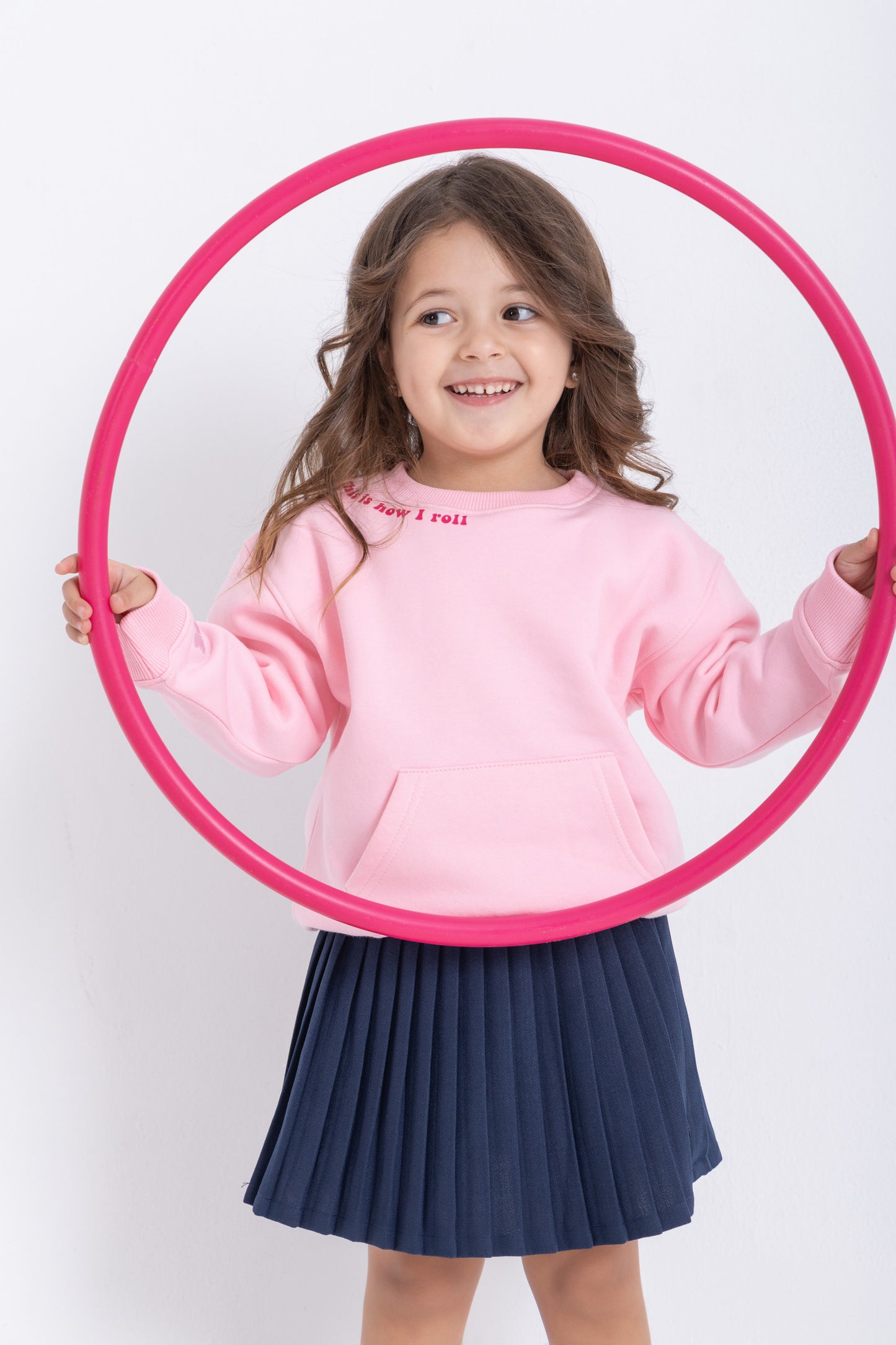 “This is how I roll” pink sweatshirt