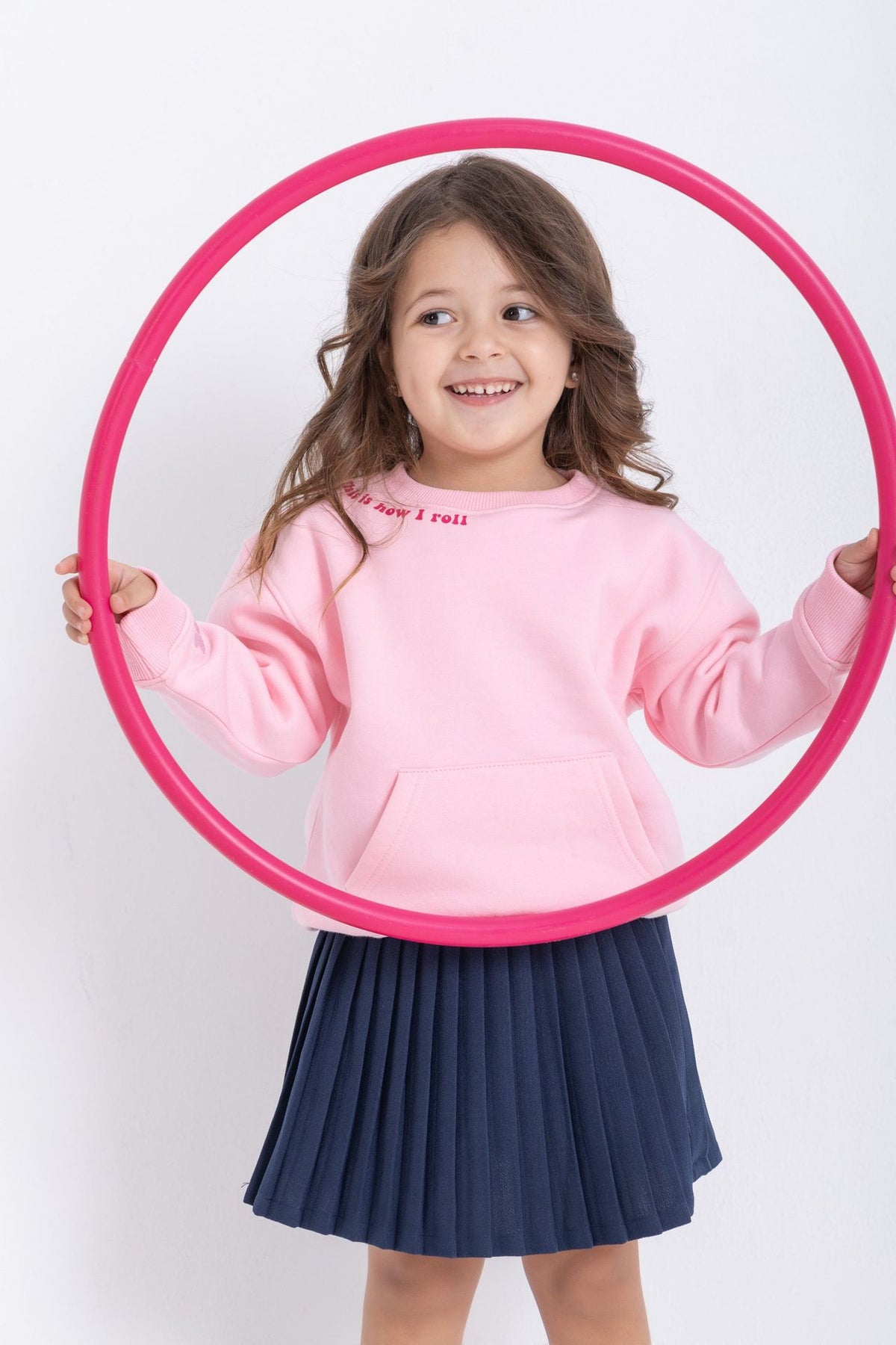 “This is how I roll” pink sweatshirt