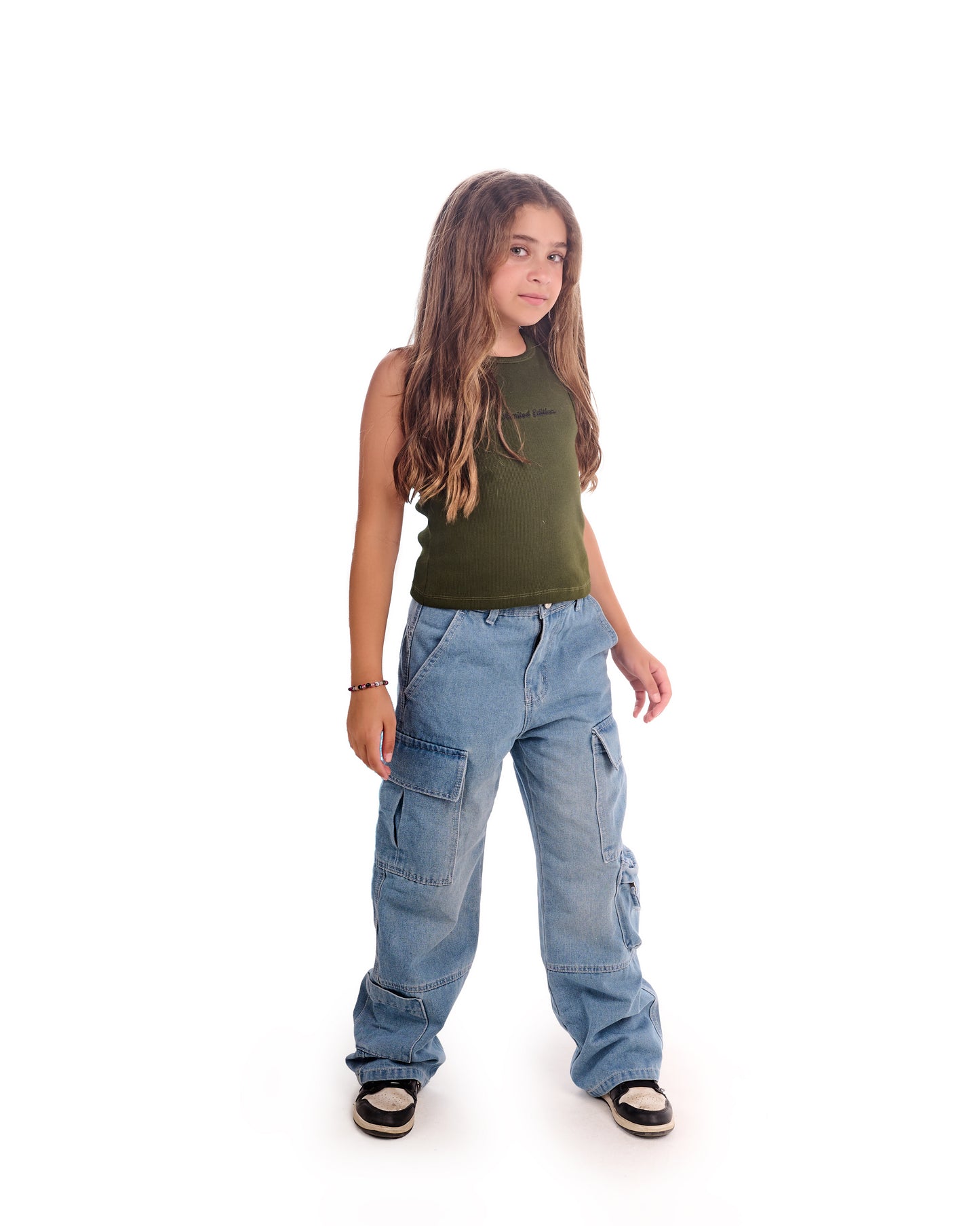 Jeans cargo in light blue