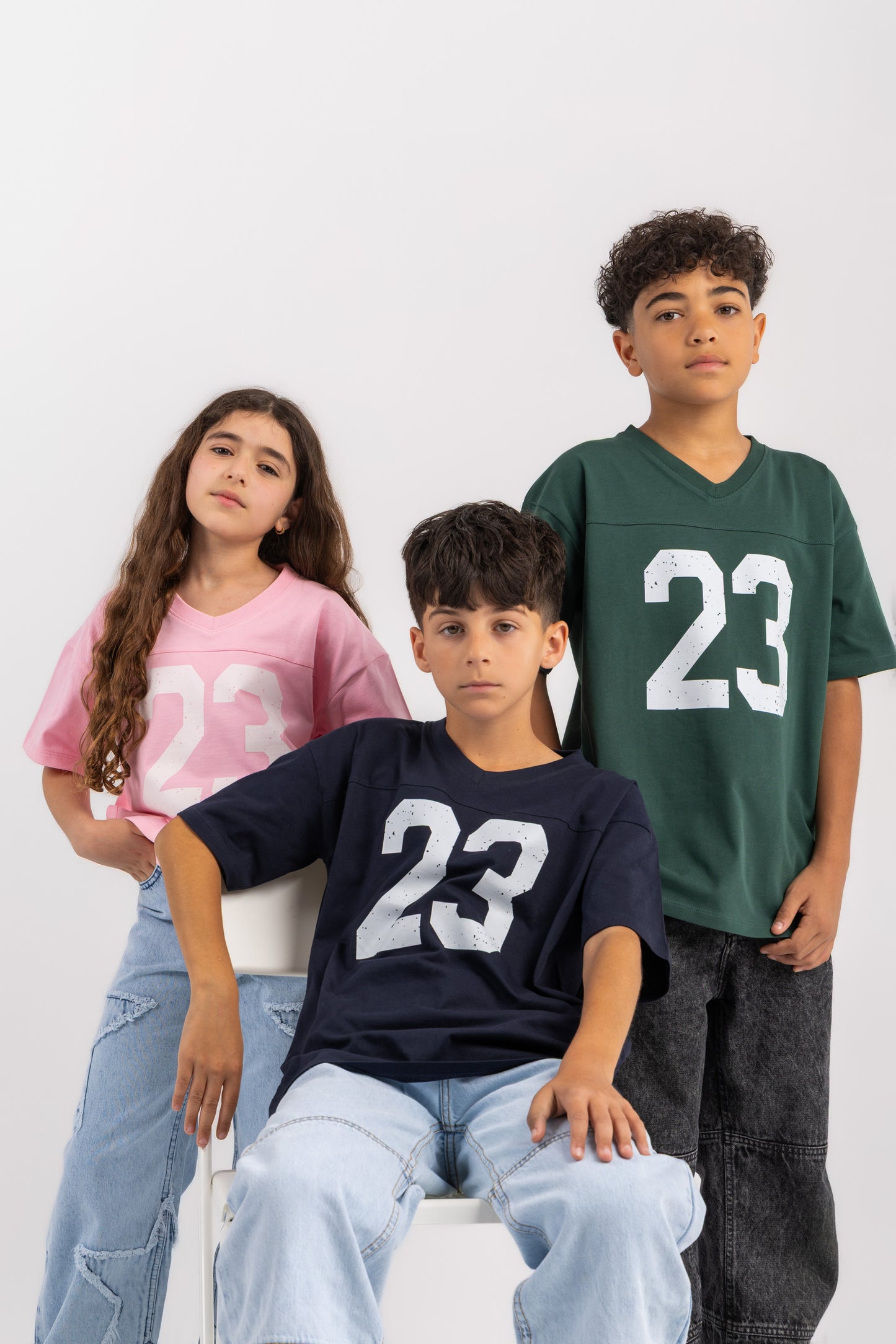 Unisex Milusa V-Neck Jersey in Navy