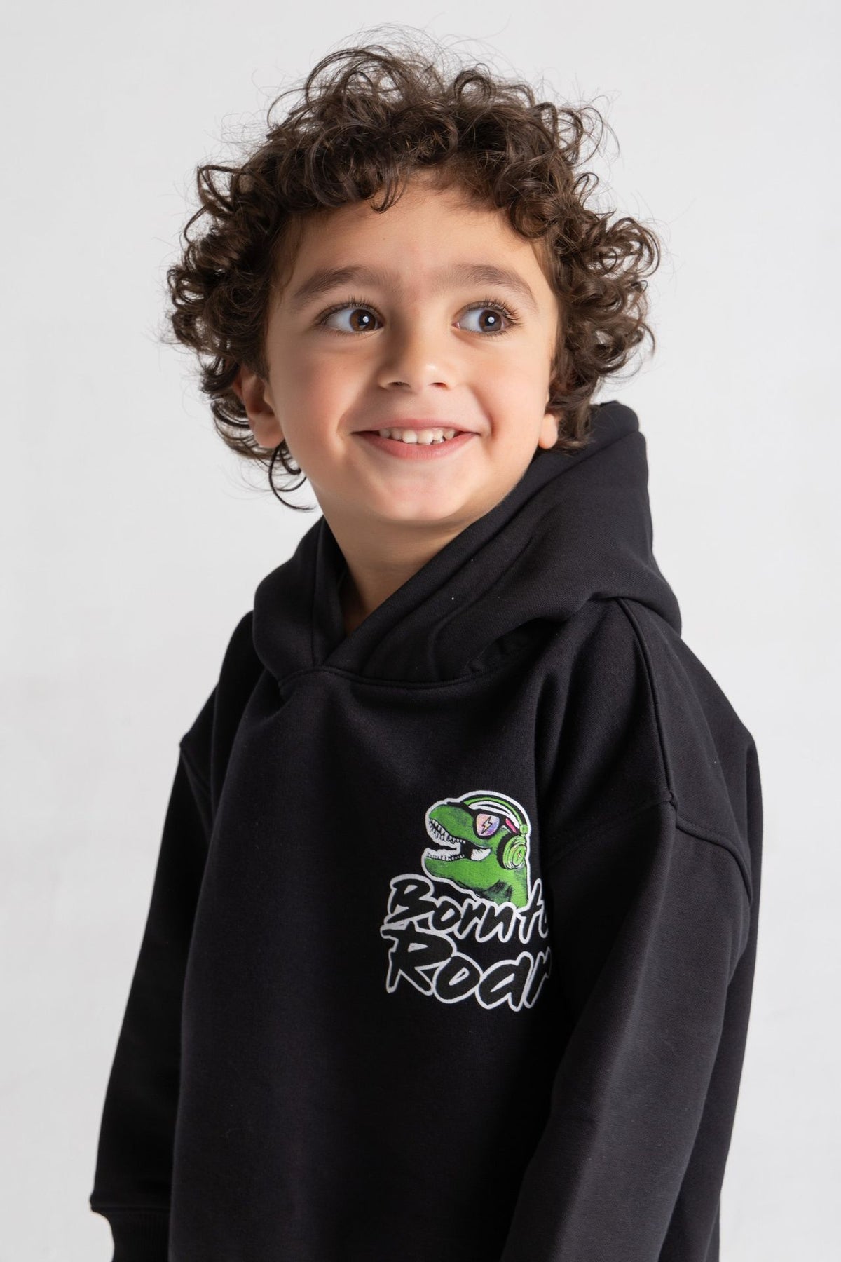 Dinosaur oversized black hoodie
