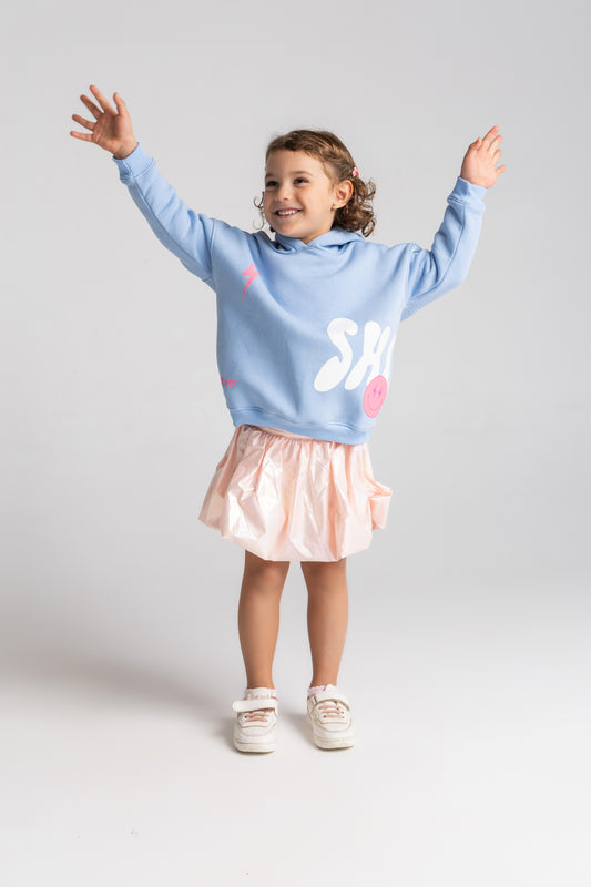 Baby blue shine hoodie