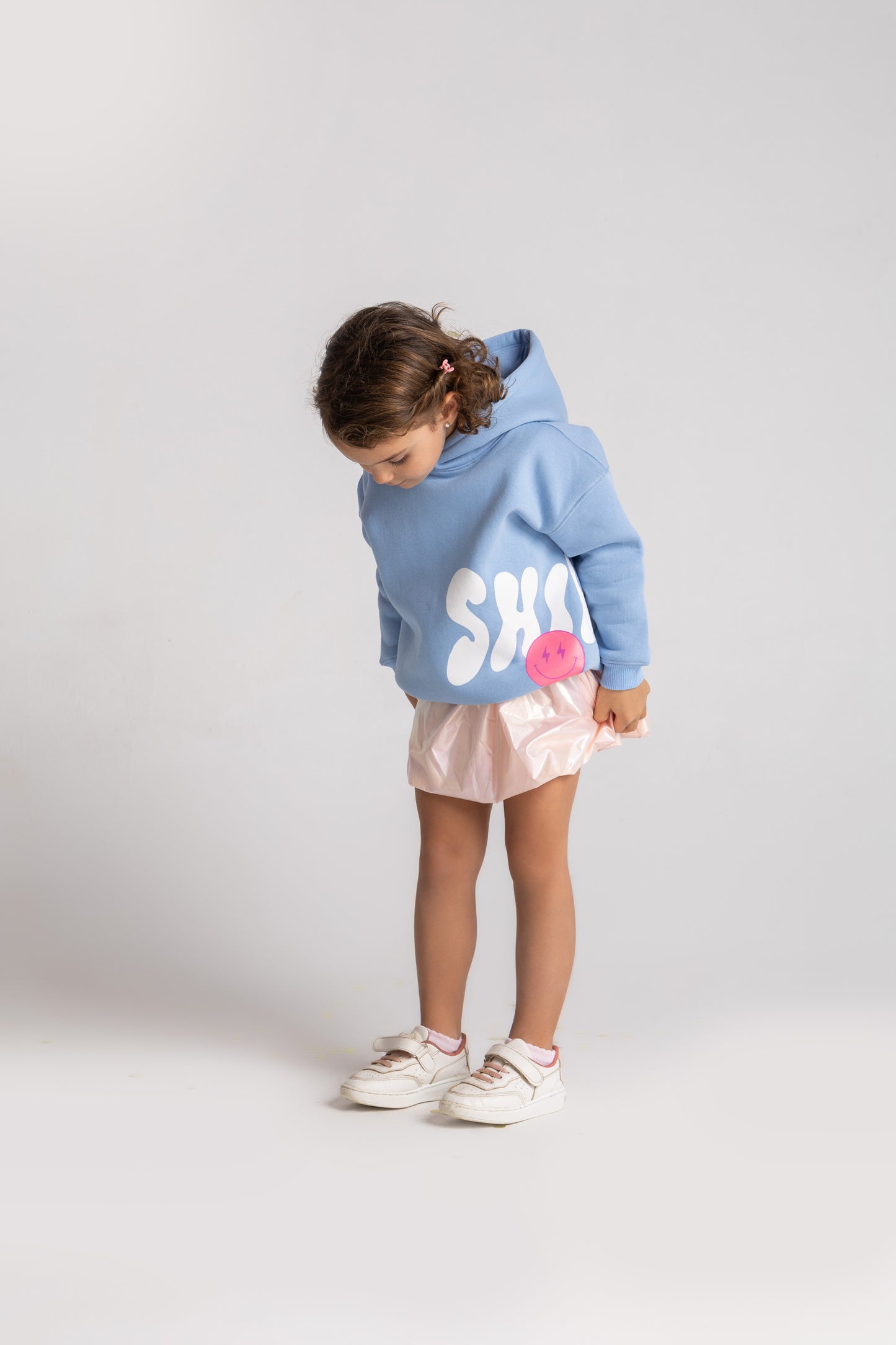 Baby blue shine hoodie