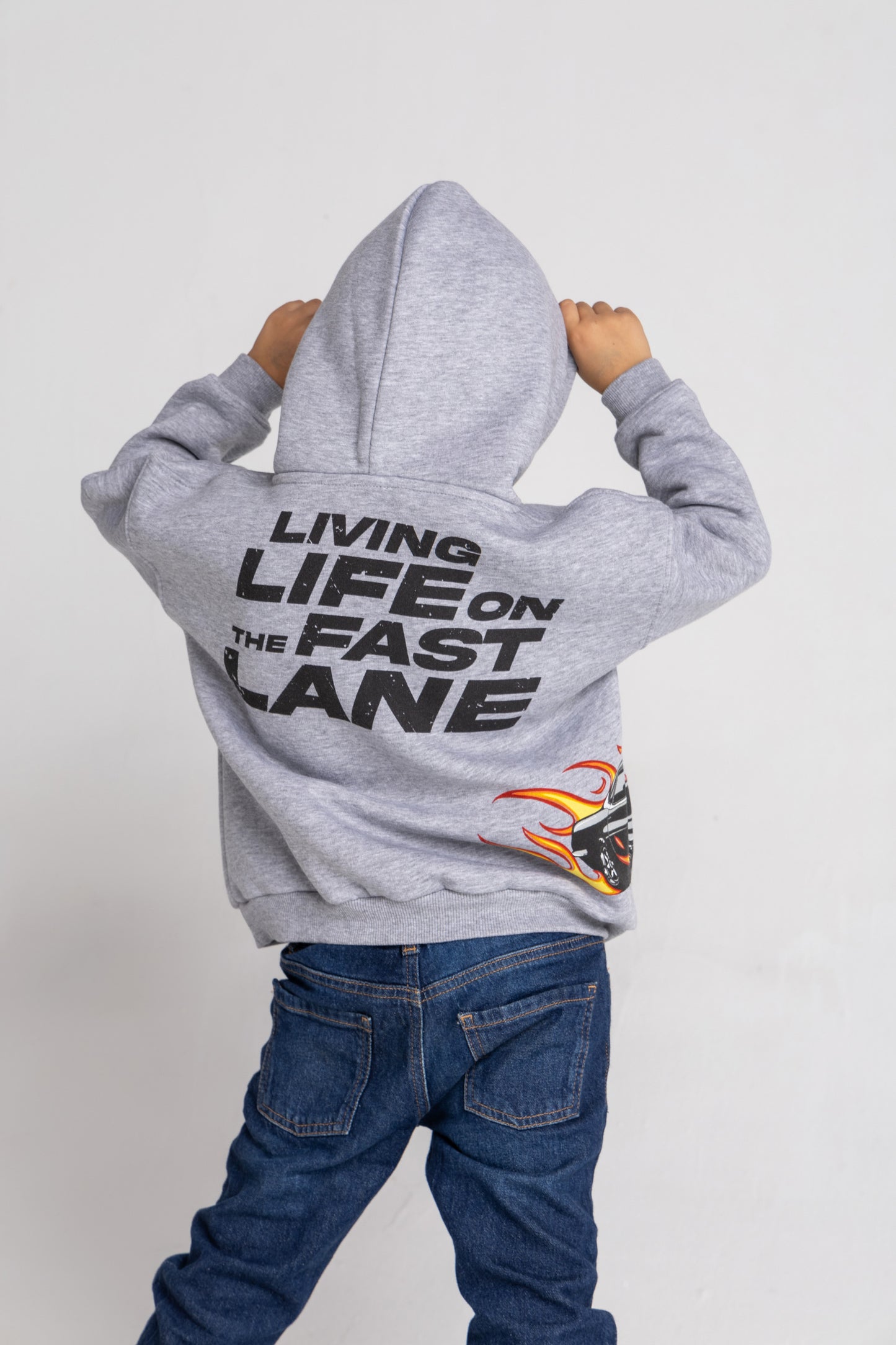 Grey car hoodie