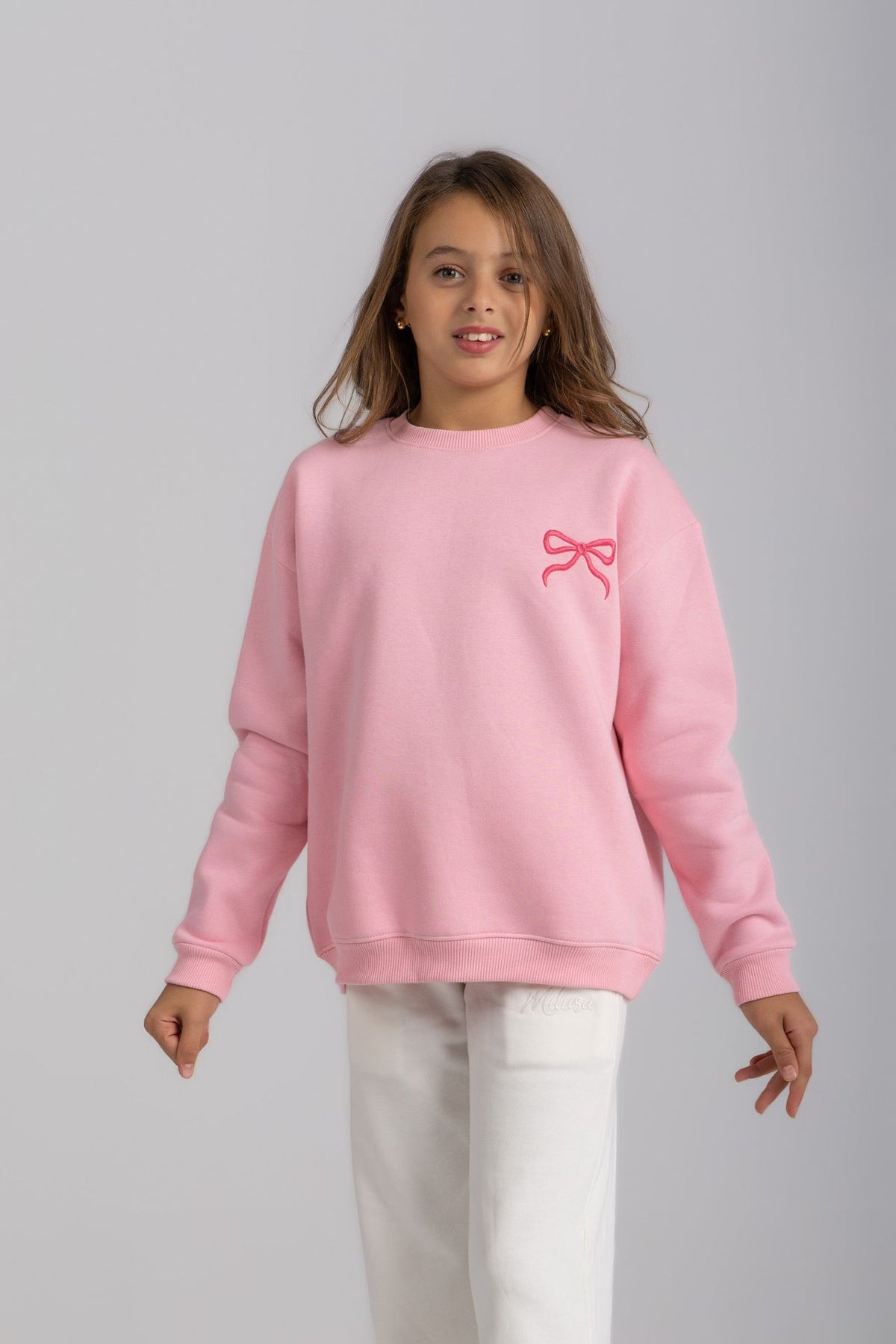 Coquette crewneck in pink