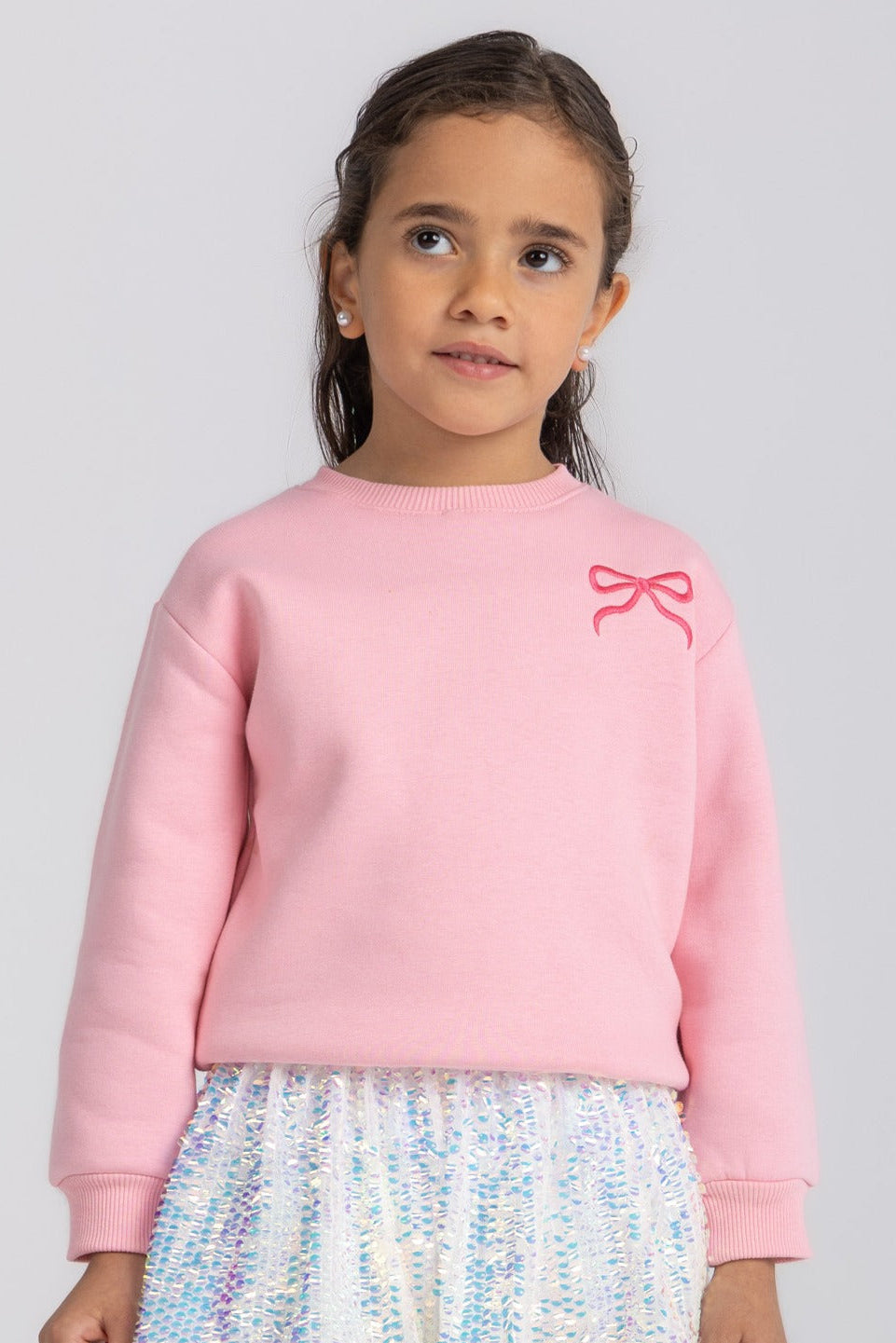 Coquette crewneck in pink