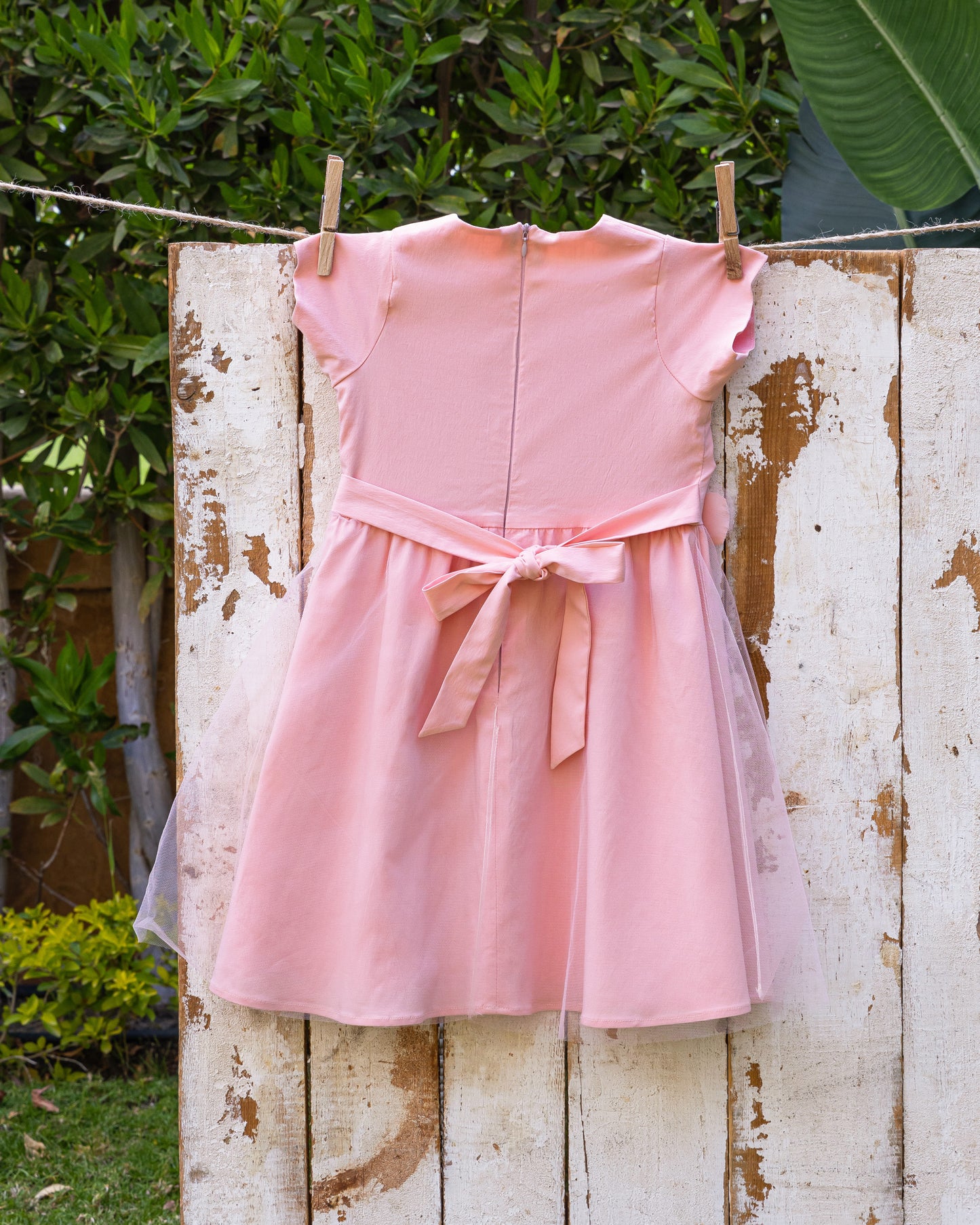 Star of the party tull dress with handmade flowers