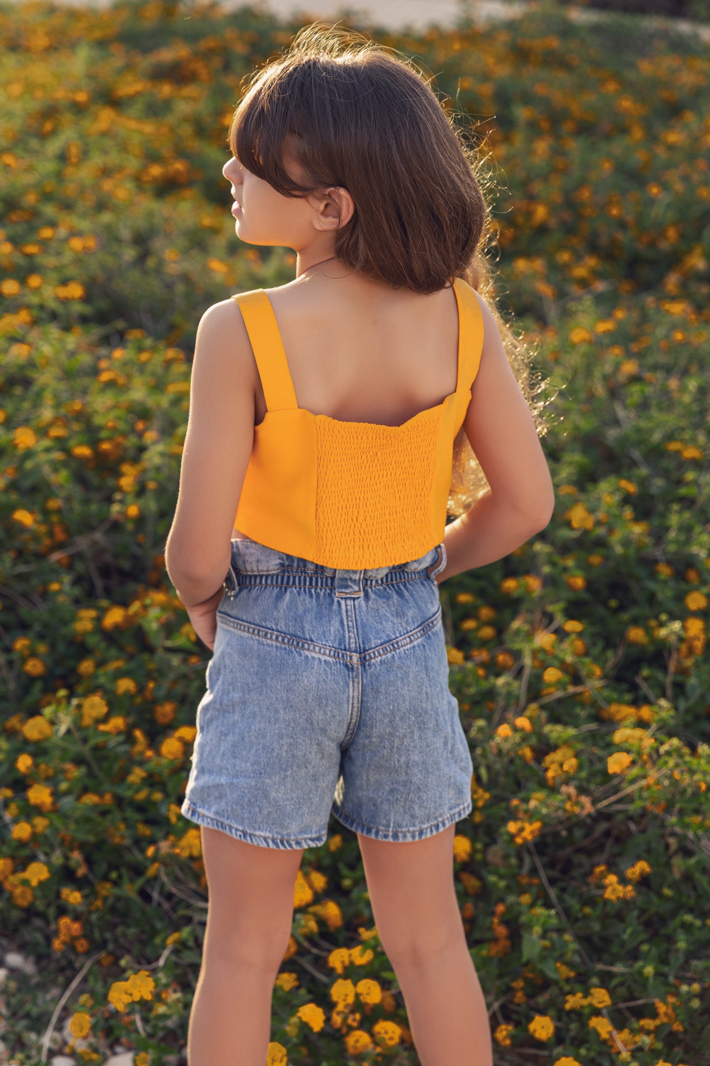 Favorite crop top in sunset orange