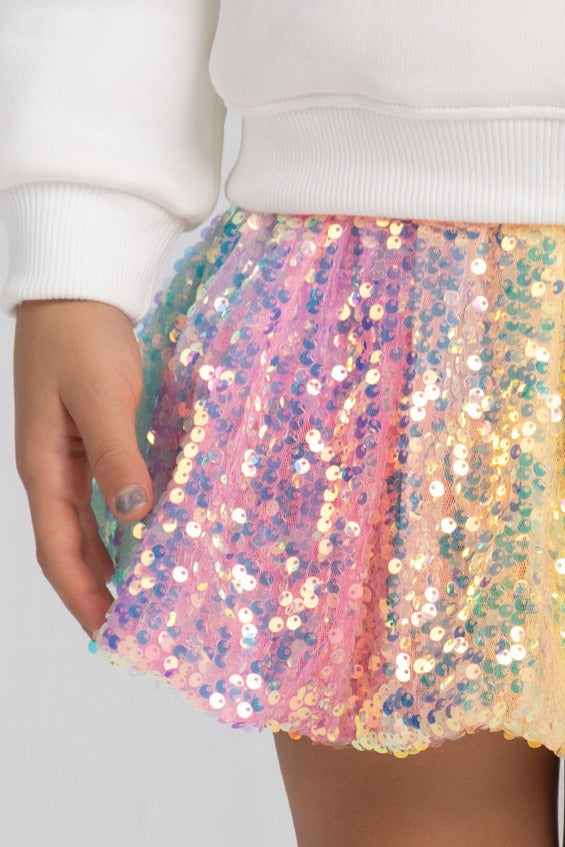 Pastel party sequin balloon skirt