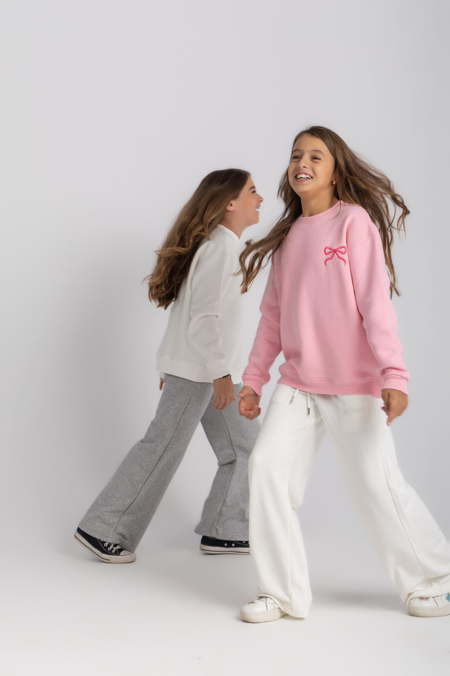 Coquette crewneck in pink