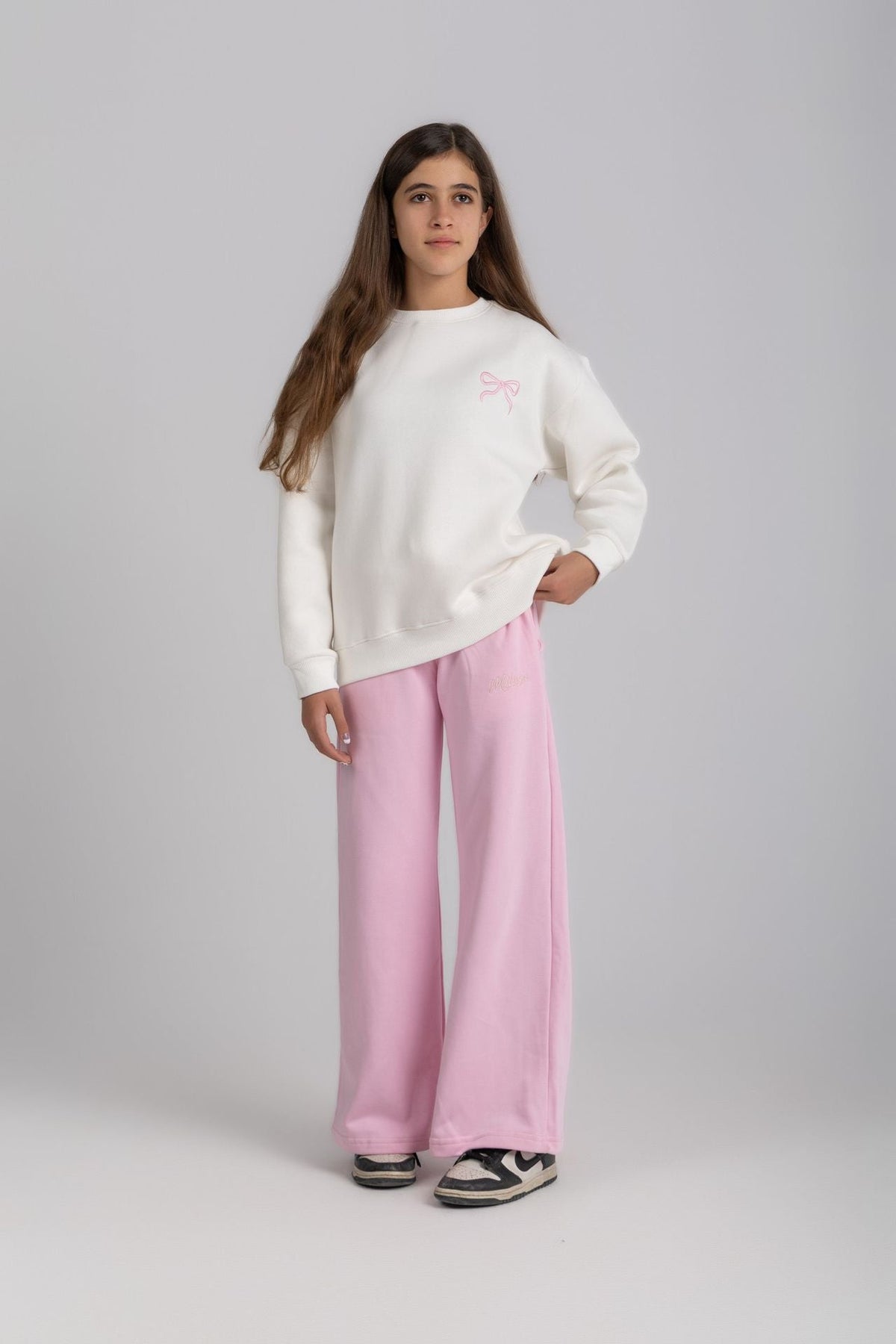 Coquette crewneck in white