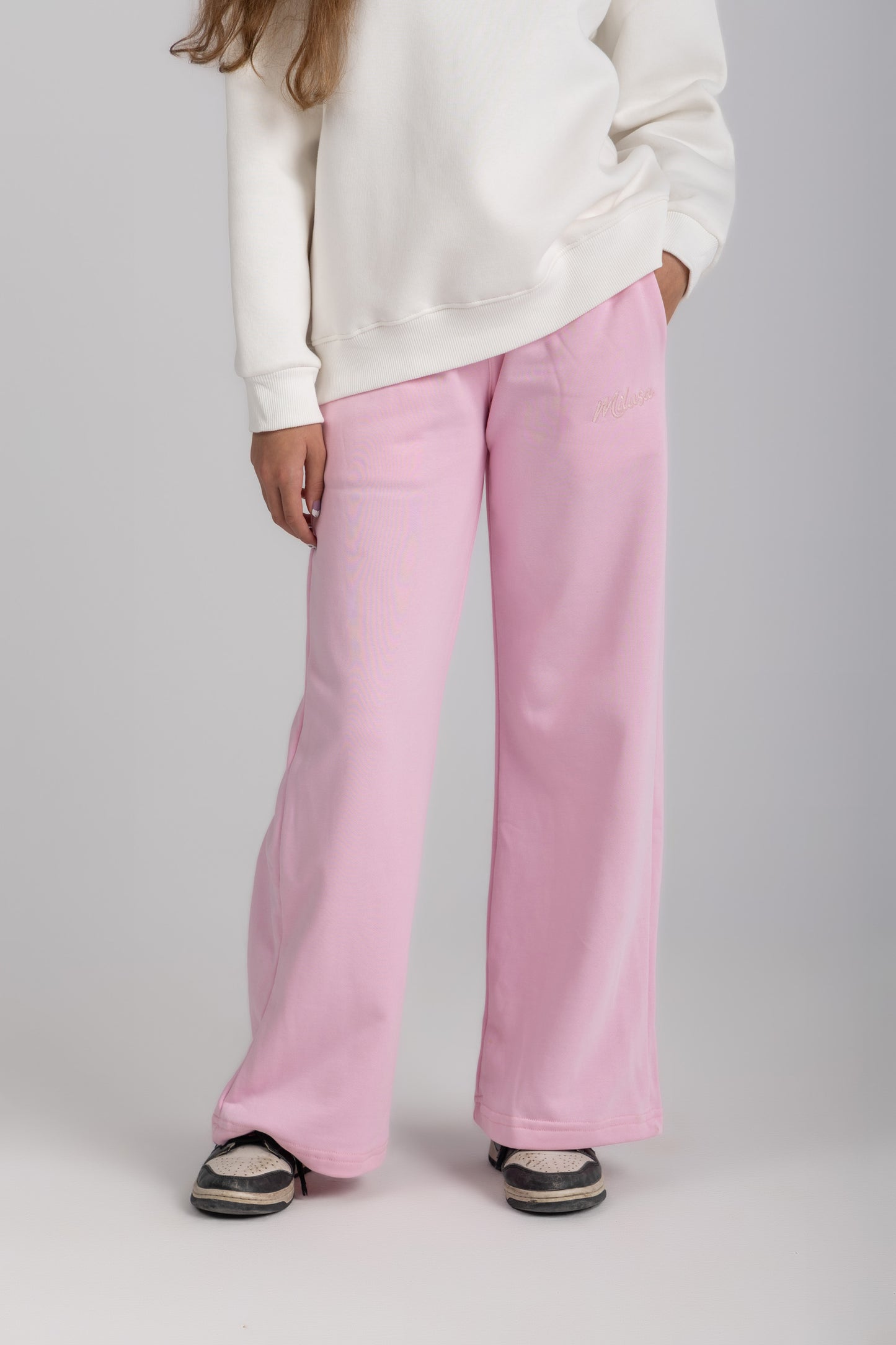 Pink straight leg sweatpants