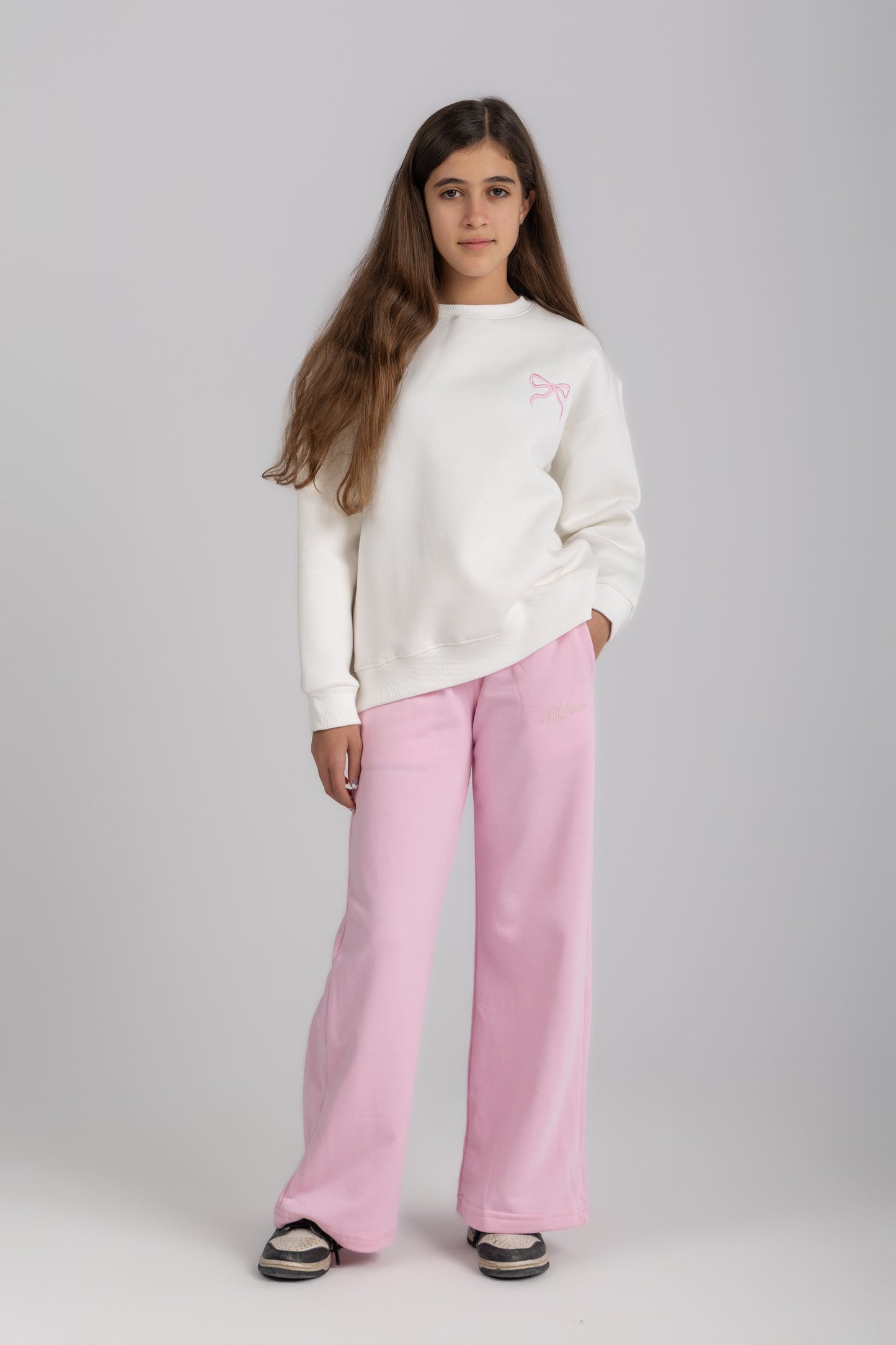 Pink straight leg sweatpants