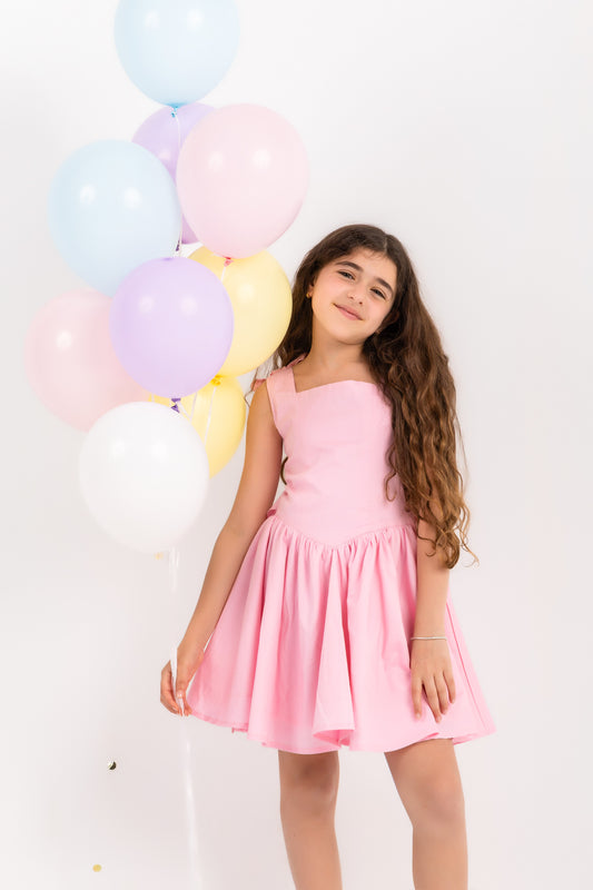 Sweet pink corset dress