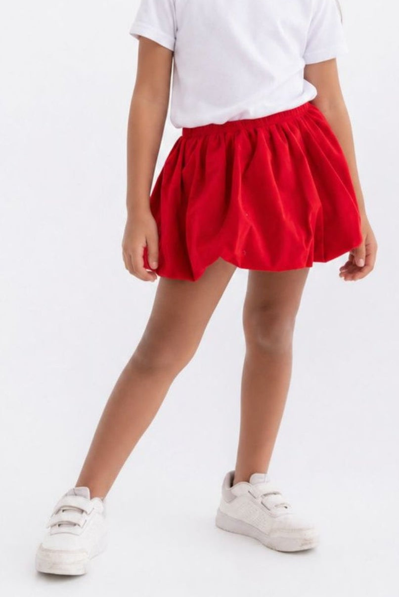 Bubble skirt in red