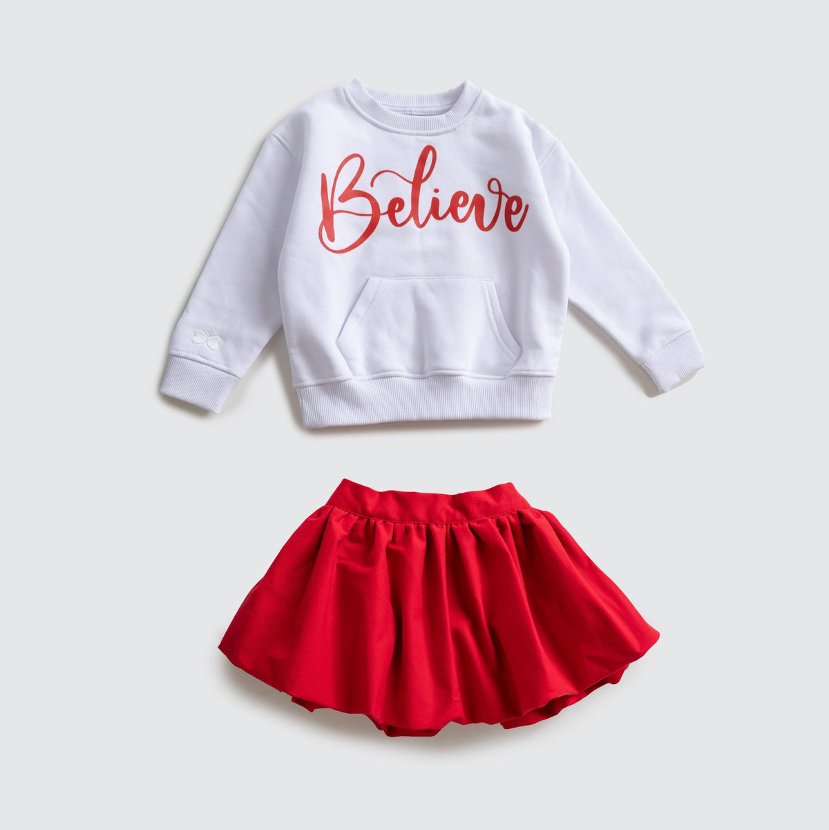 Bubble skirt in red