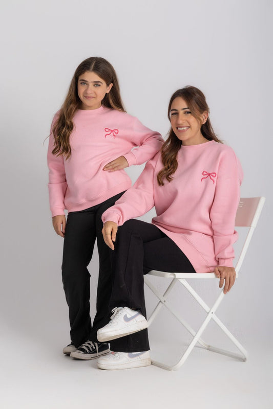 Adult Coquette crewneck in pink